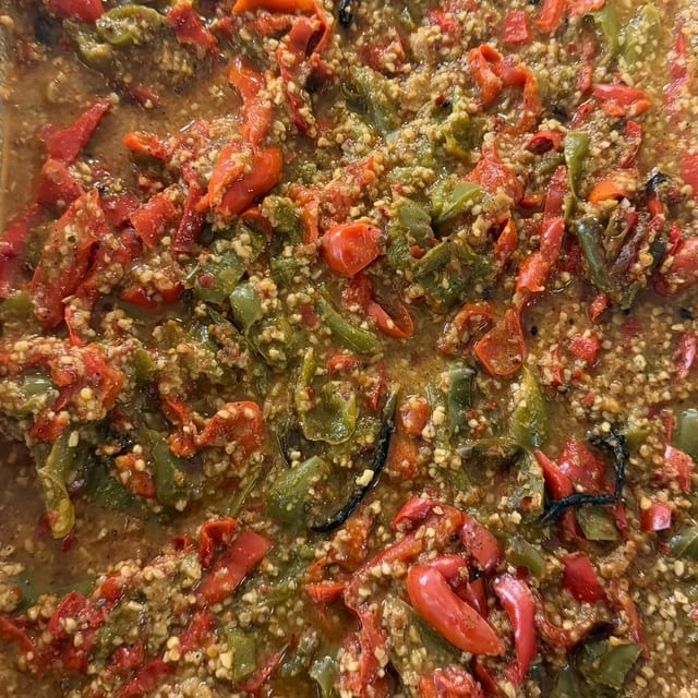 Hot Roasted Peppers.